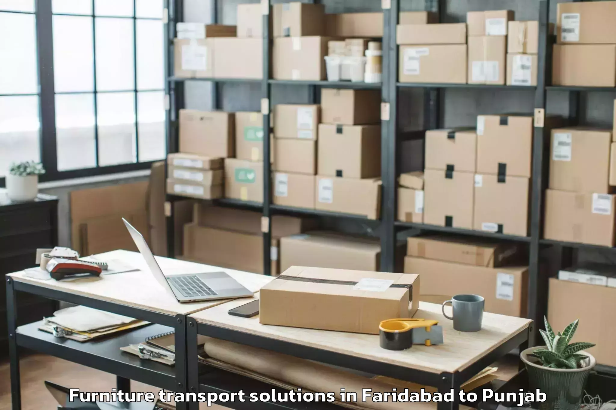 Affordable Faridabad to Ludhiana West Furniture Transport Solutions